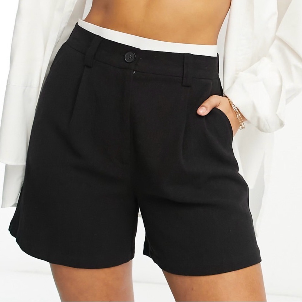 ASOS Hourglass Dad Short Linen Blend